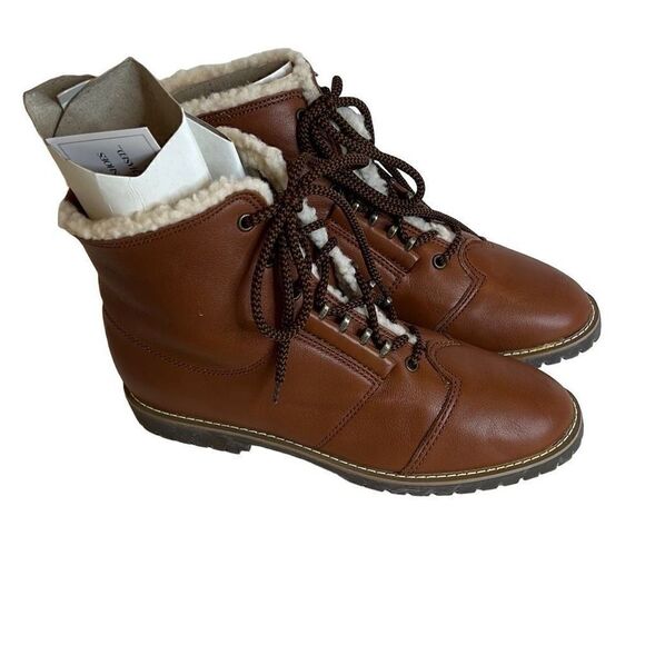 Ellemenno Ankle Boots Brown Sz. 8.5 New Y2K - Picture 2 of 9